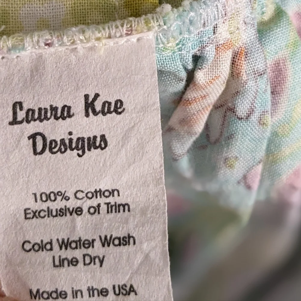 Laura Kae Designs Mixed Print Ruffle Cap Sleeve Dress *see measurements